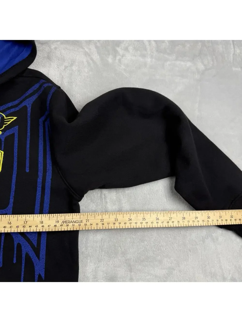 Y2K 2010 Tapout Full Zip Hoodie Black Blue Graphic MMA Y2K Sz M Metal Skate NWT - Picture 5 of 7